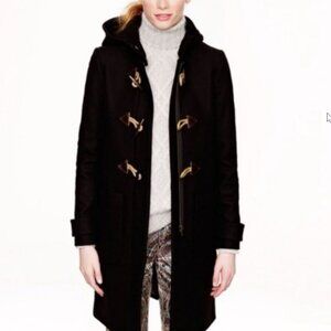 J.Crew Italian Wool Duffle Coat in Size 0 Black